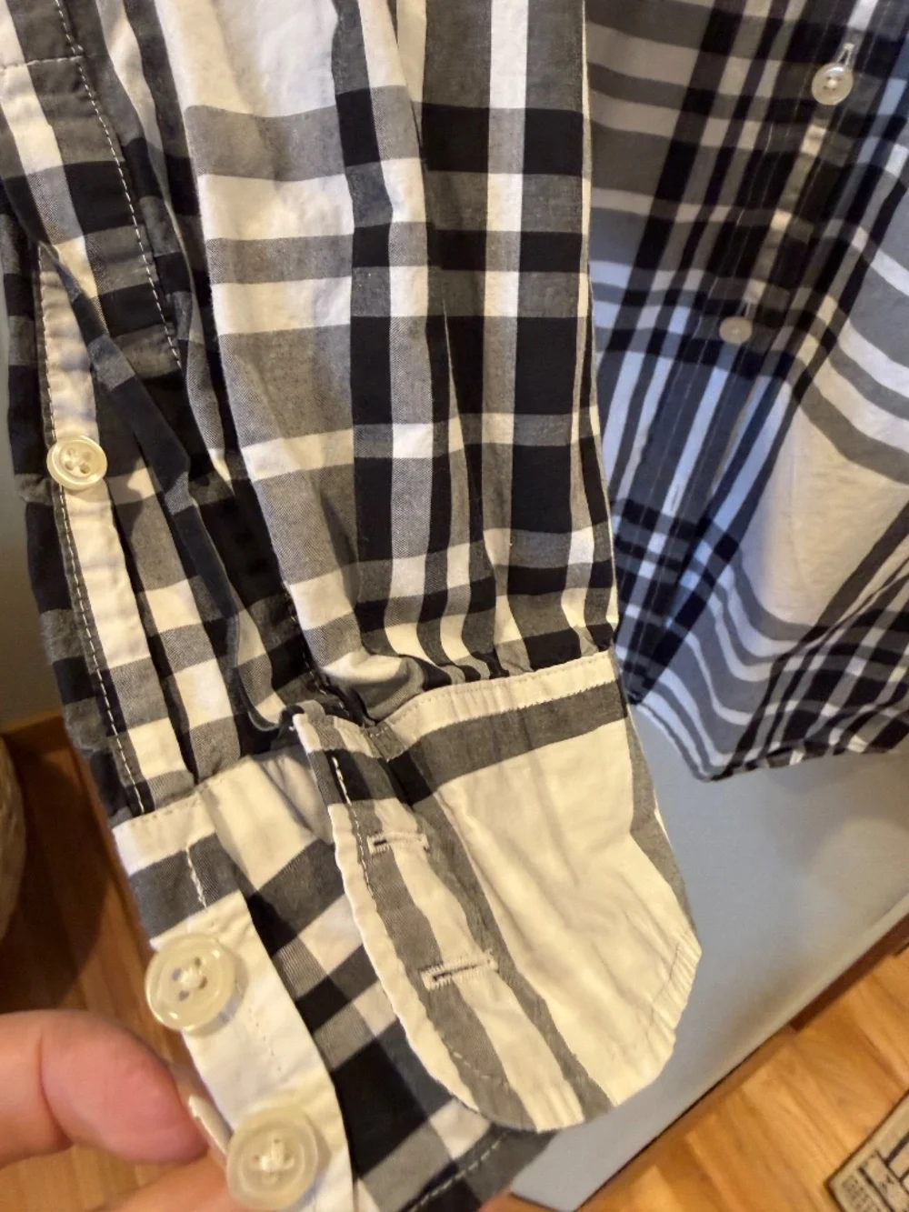 J. Crew Black White Plaid Relaxed Button Up Shirt Size XL